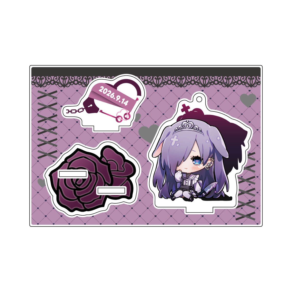♡♡♡ずっと一緒♡♡♡おでかけ両面アクスタキーホルダー